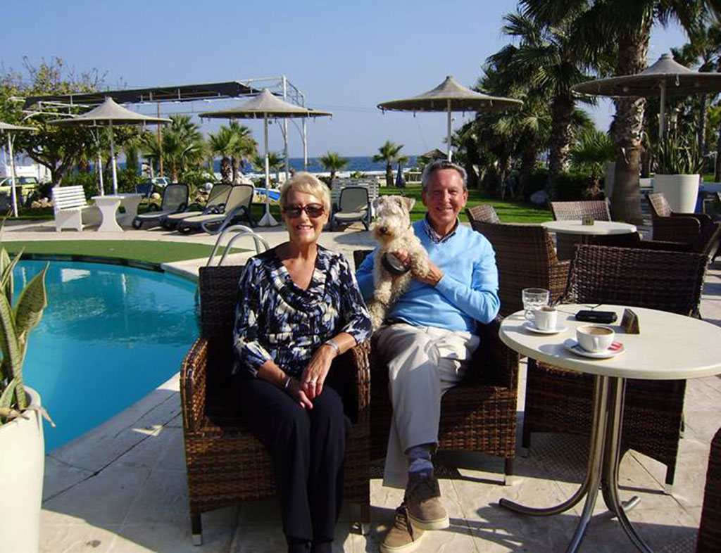 John and Claire Walters in Cyprus