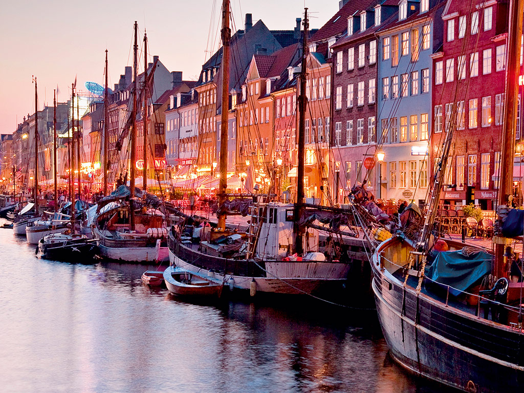 Boats moored in Denmark