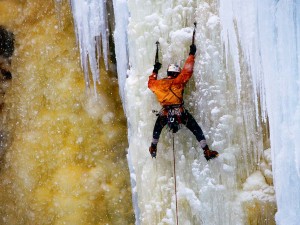 Ice climbing at Ouray in Colorado
