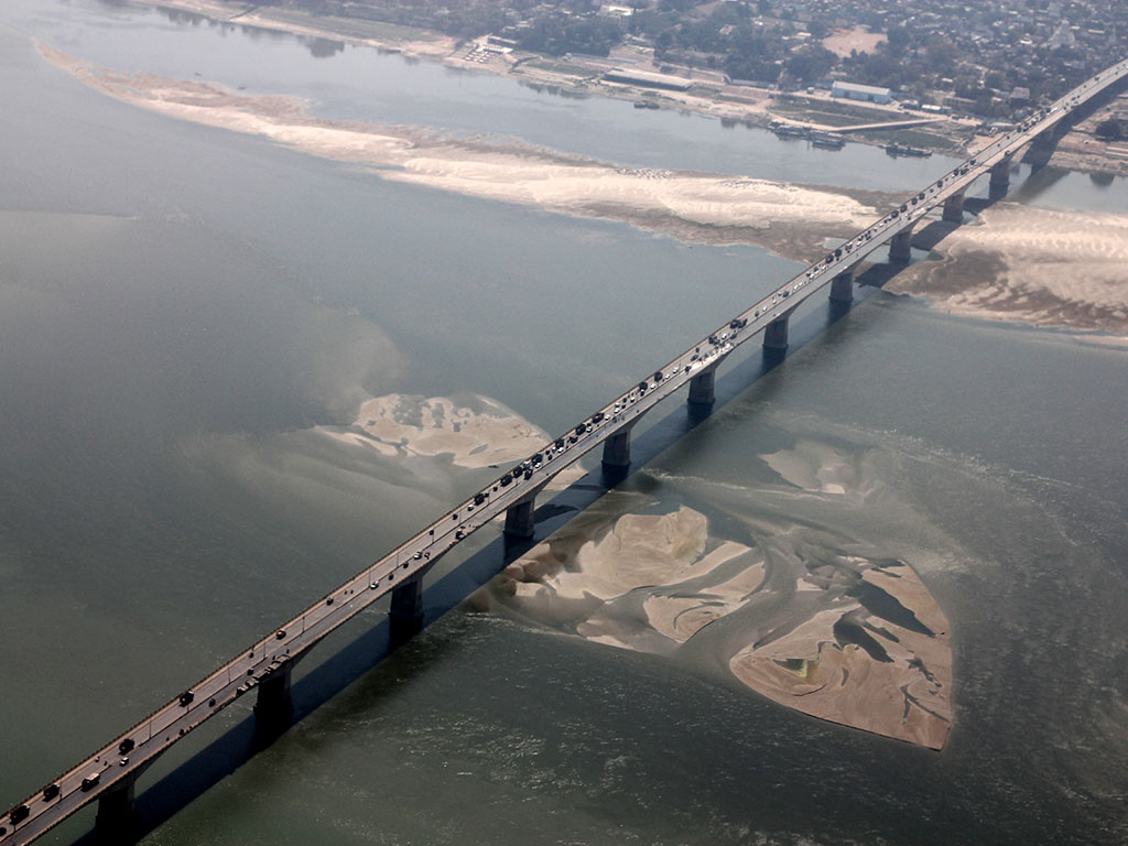 Bridge over Ganga River at Patna, India