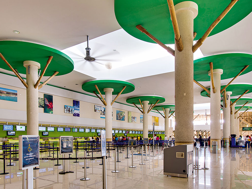 Punta Cana Airport's slick, modern interior