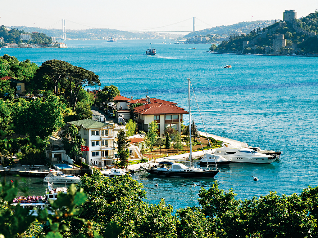 The magnificent Bosphorus runs through the heart of Istanbul