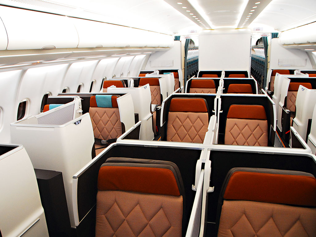 The airline's long haul business-class cabin 