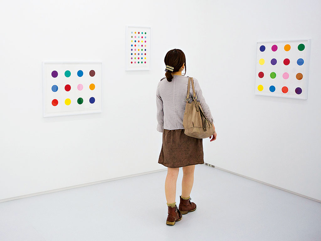 Damien Hirst's New Spot Prints on display at the Tomio Koyama Gallery, Tokyo