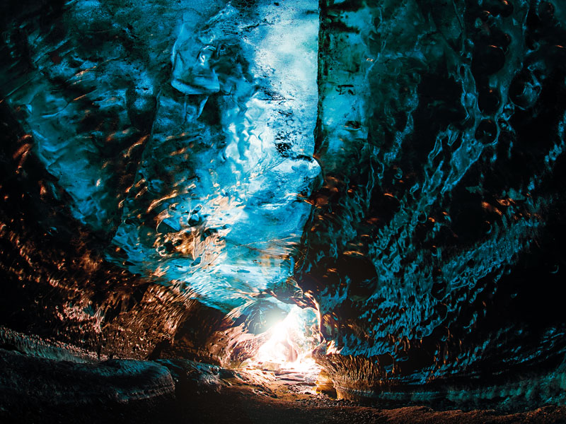 Crystal Cave in Vatnajökull  glacier, Iceland 