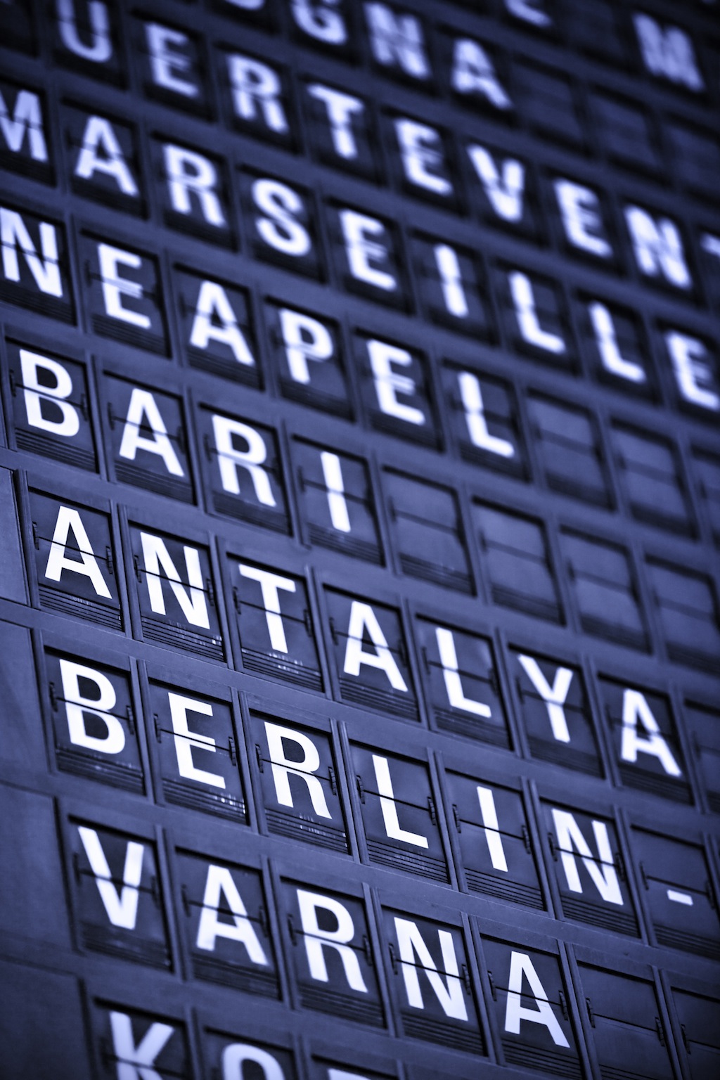 Arrivals/departures board