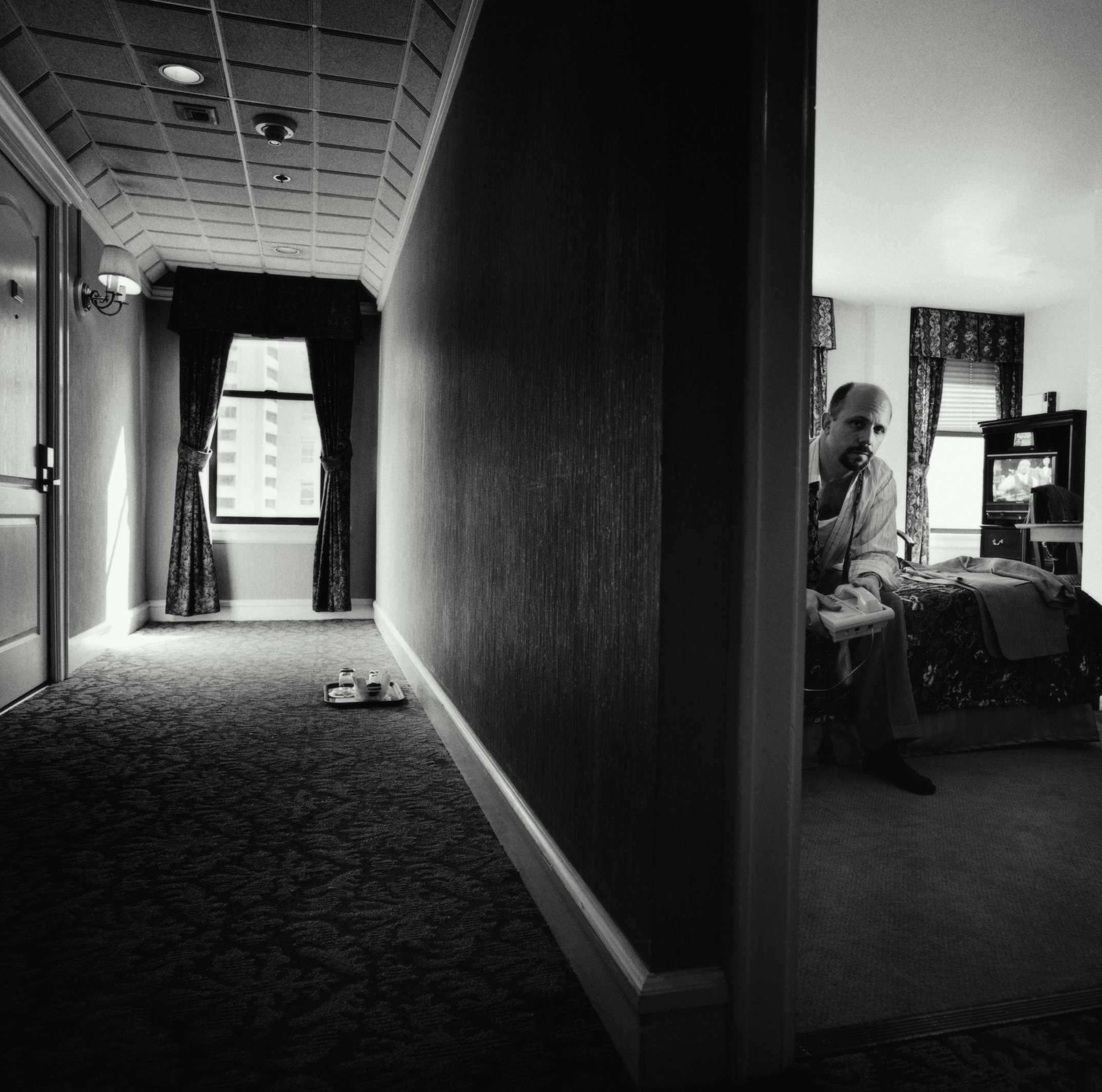 Bad night in a hotel room