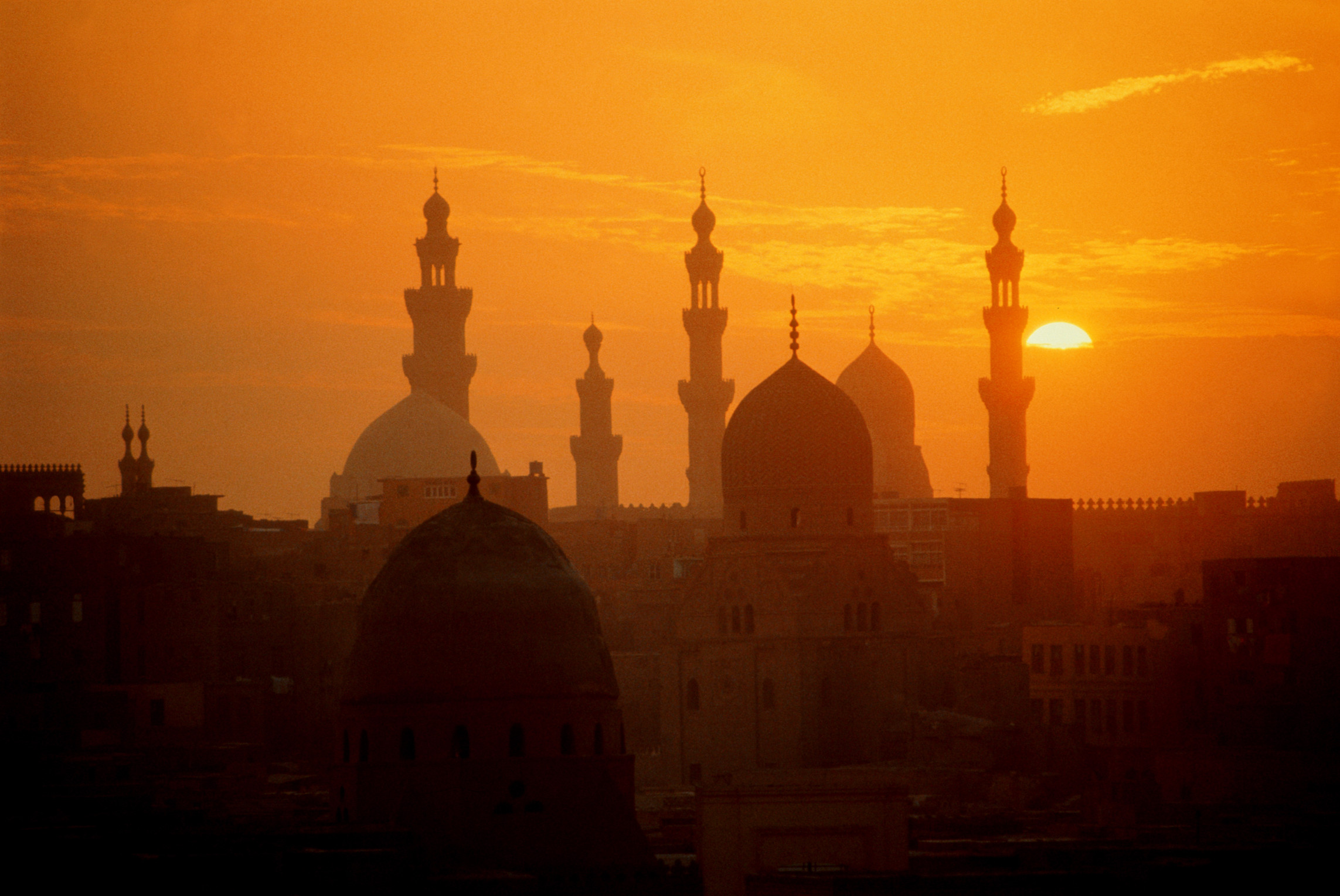 Cairo skyline at sunset