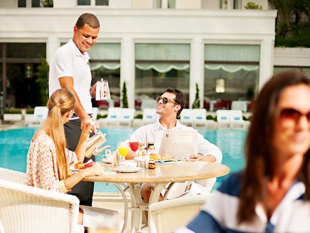 Dining at Copacabana Palace in Rio de Janeiro