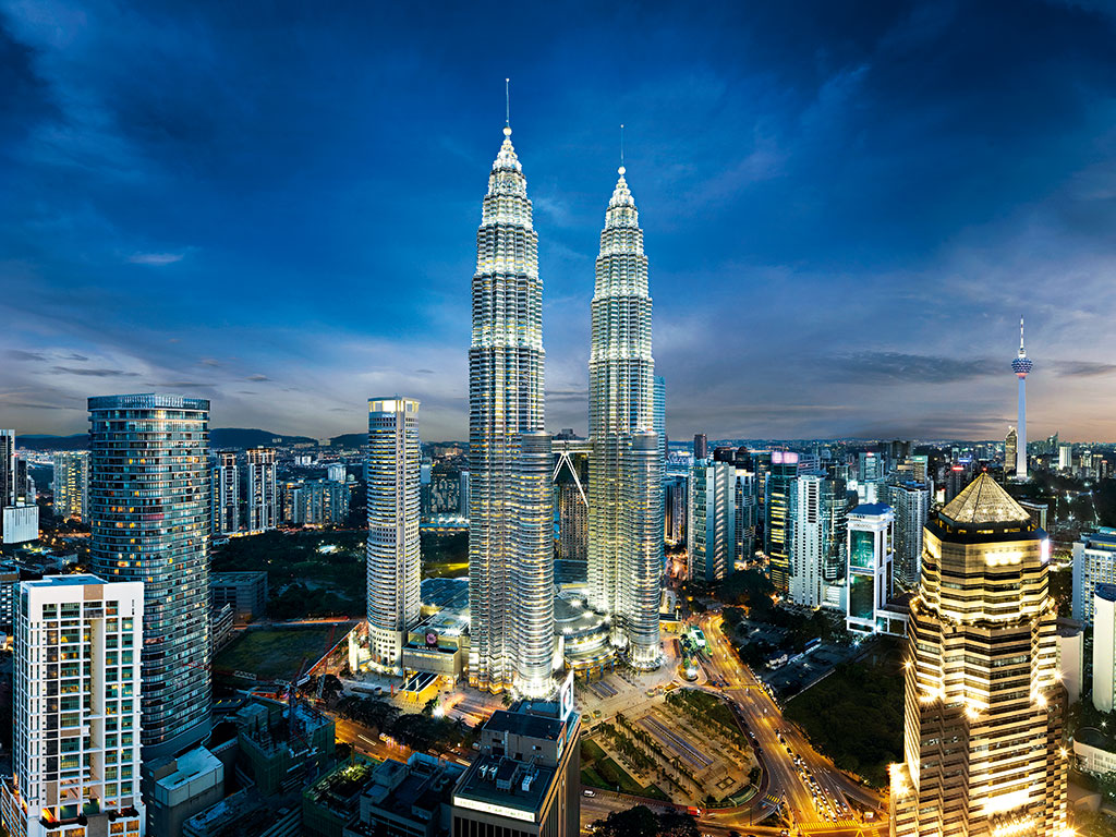 Petronas Towers in Kuala Lumpur city centre