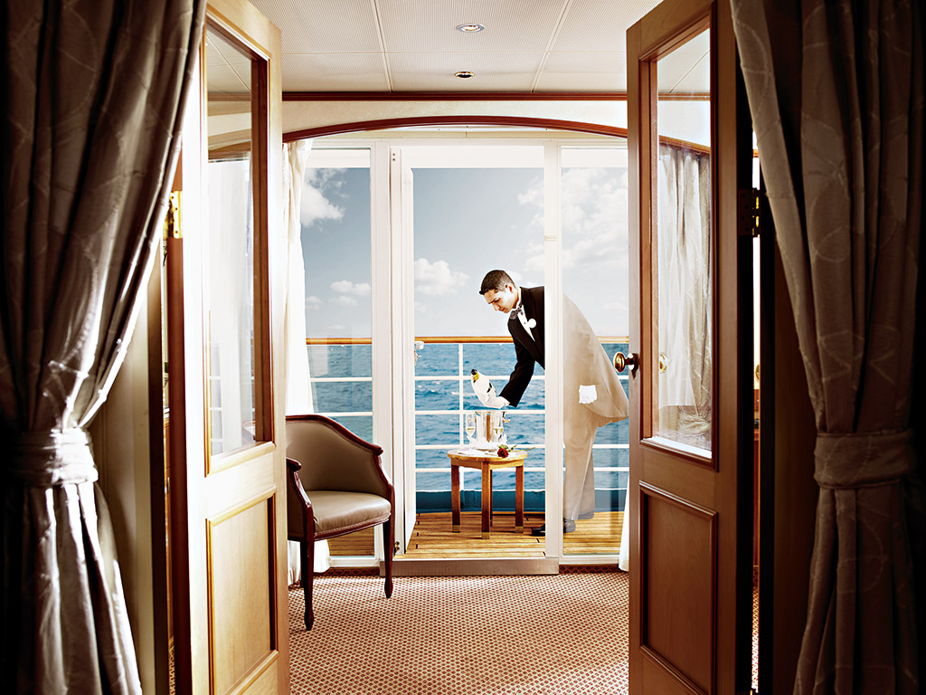 Butler service is available as part of a number of Silversea's cruise programmes