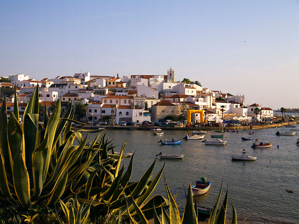 Portugal Algarve Ferragudo village sunset