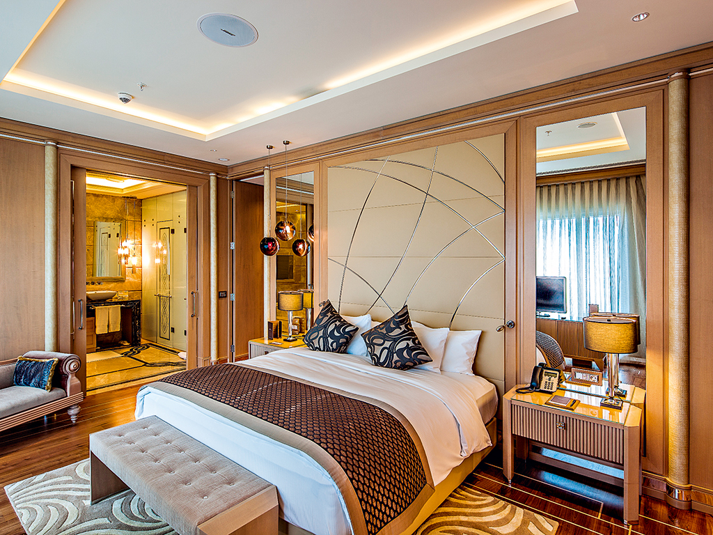 One of the hotel suites at the Hilton Bursa Convention Centre and Spa. The hotel offers a luxurious stay in one of the world's most fascinating cities