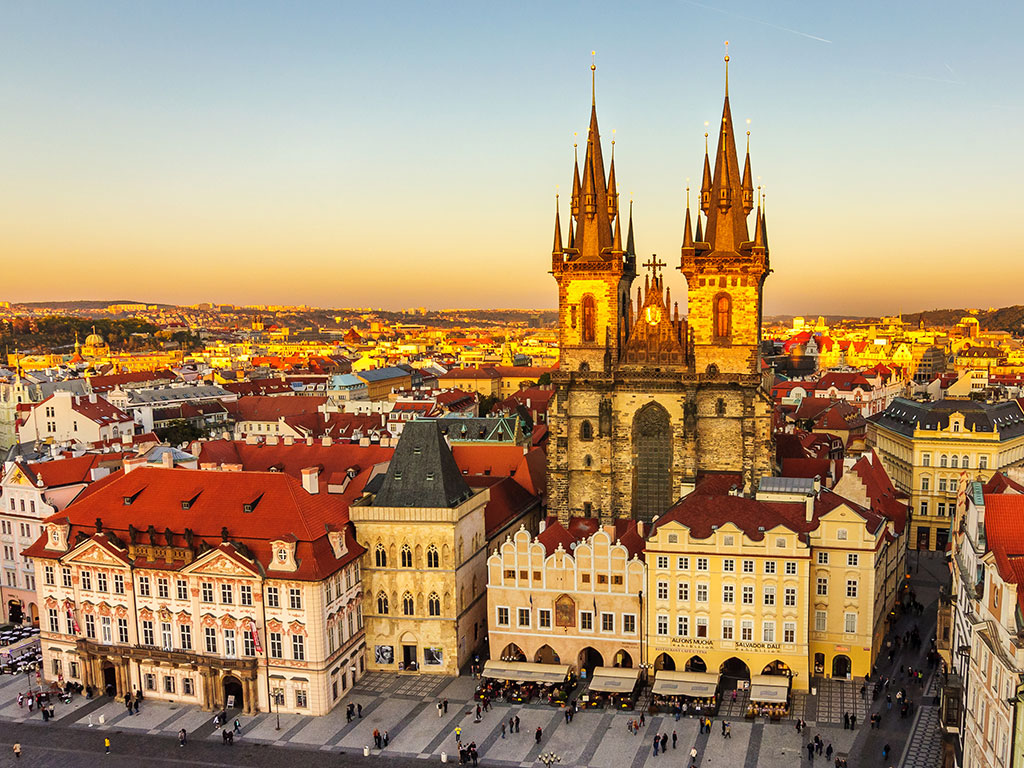 Týn Church, Prague, Czech Republic. Not only does the country offer beautiful scenery, but convenient meeting spaces for businesses operating abroad