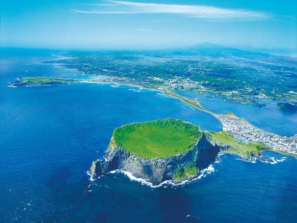 Seongsan Ilchulbong, or Sunrise Peak, is one of Jeju's most popular natural sites